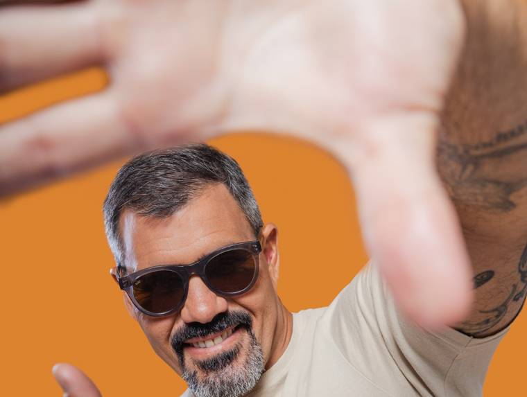 Retrato em estúdio fotografado pela HR